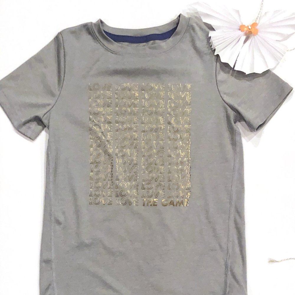 All In Motion Tee "Love the Game" Size S 6/6x~PAPER BUTTERFLY NOT INCLUDED